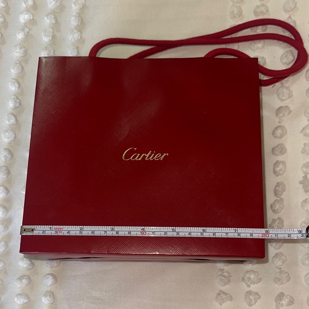 Cartier Red Tote Bag & Ribbon - Picture 3 of 6